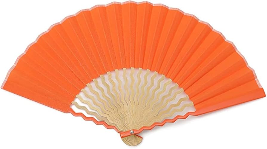 Amazon.co.jp: [西川庄六商店] GIZAGIZA 扇子 (オレンジ) 箱入り